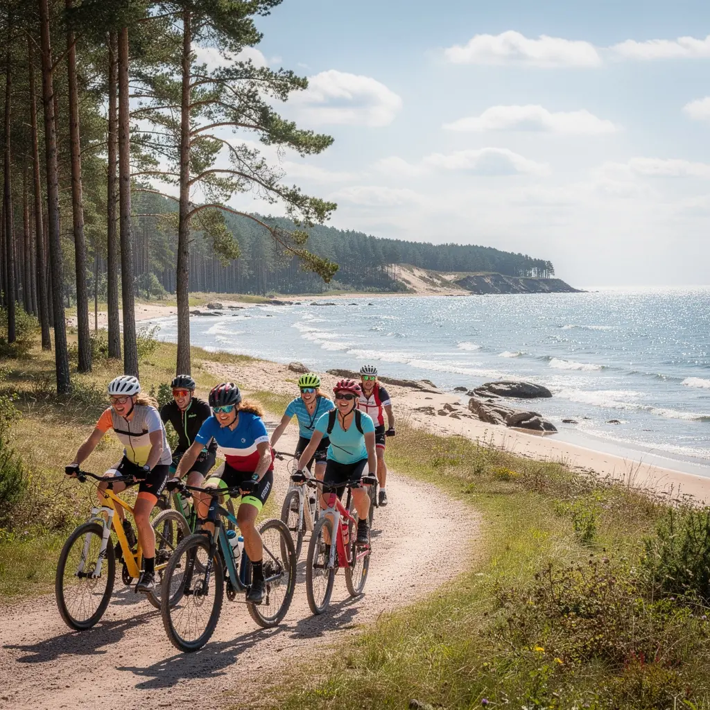 Skaists skats uz Rīgas vecpilsētu saulrietā